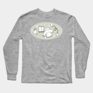 Winter weather snow lover cartoon illustration Long Sleeve T-Shirt